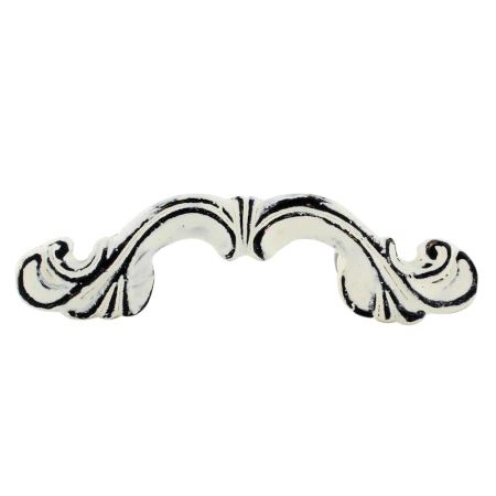 Cream Distressed Iron Bow Wardrobe Handle